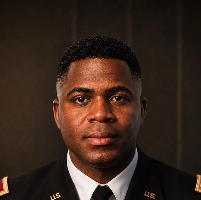 Portrait of George E. Ako in U.S. Army uniform.